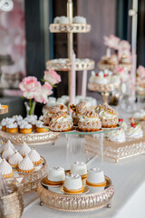 candy bar, sweet table, buffet, birthday party, macaroons