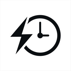 Сharge time flat vector icon