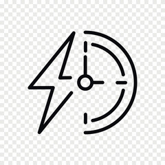 Сharge time outline vector icon
