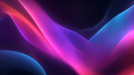 Vibrant Neon Gradient Abstract Waves in Deep Purple and Electric Pink Tones