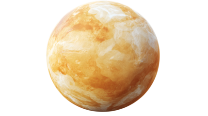 Venus Planet 3D Realistic Element Isolated Clipart Illustration
