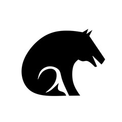 minimalist flat black animal logo
