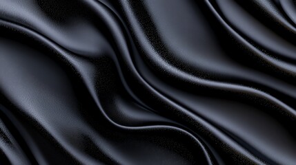 Black Fabric with Elegant Waves