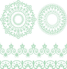 Beautiful flower art and mandala vector design