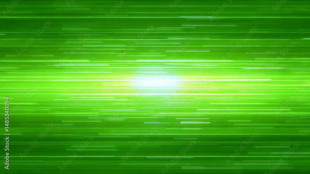 Poster abstract animation of vibrant green light streaks creating dynamic motion energy