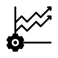 demand planning glyph icon