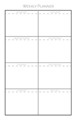 Minimalist Weekly Planner Template Filofax Mini Compatible Printable Organizer Productivity Time Management Goal Planning Schedule Daily Tasks Modern Design Clean Layout Undated