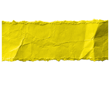 yellow torn paper Isolated, 8k, High resolution, Close-Up or High Detailed PNG or Transparency Background