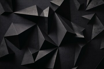 Fototapeta premium Abstract Black Geometric Paper Structure