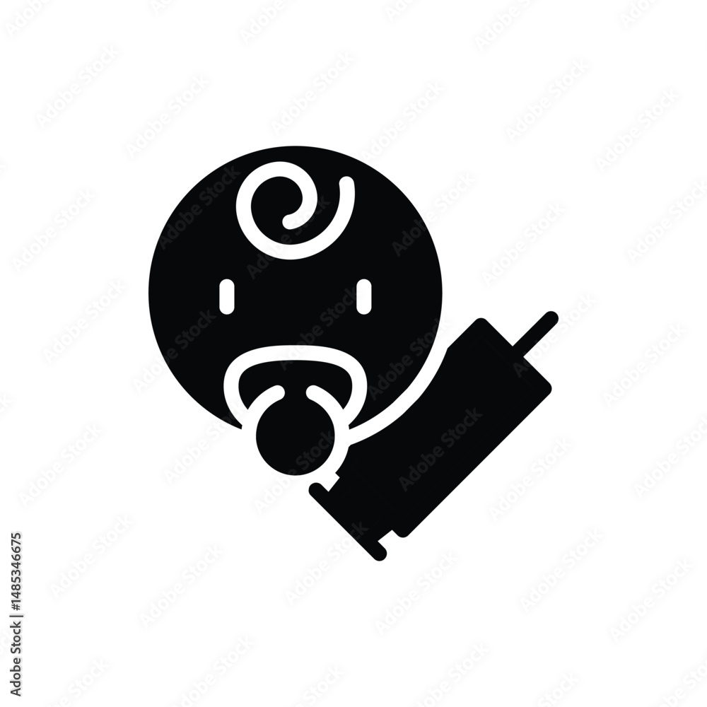 Poster vaccine for children solid icon vector design good for web or mobile app