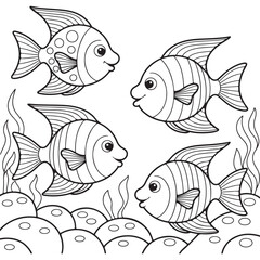 Fototapeta premium Simple Shape Coloring Pages For Kids