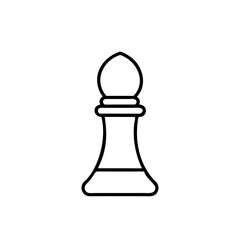 Chess piece is a bishop in a minimalist style  