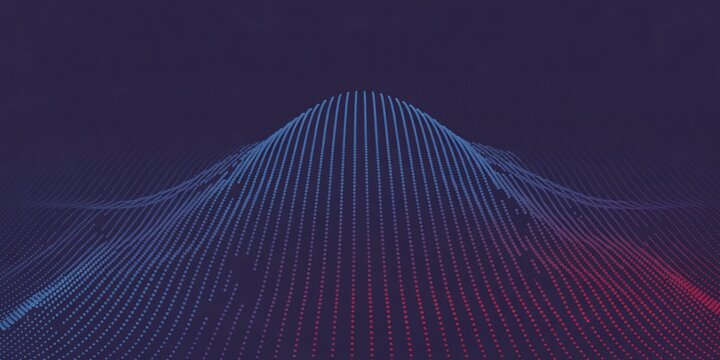 Futuristic Data Wave Visualization Representing AI-Driven Analytics and Digital Signal Processing in a High-Tech Computational Environment