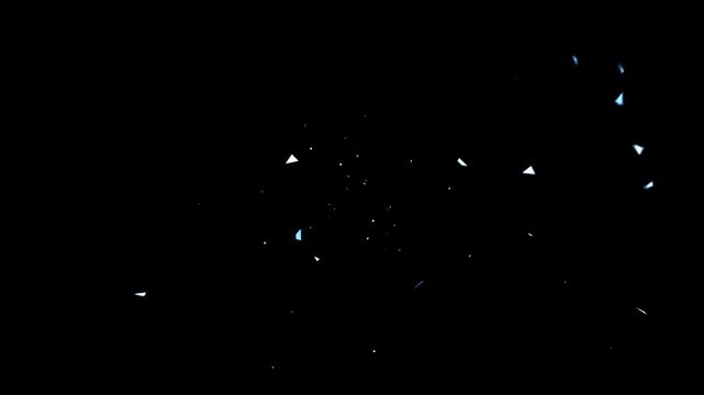 Shockwave blast impact effect animation isolated on black background