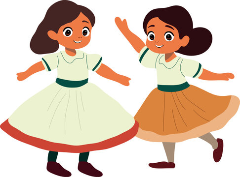 Children Dancing Marinera