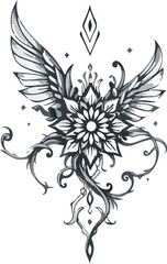 floral design element tattoo