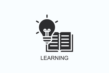 Learning Icon Or Logo Isolated Vector Illustration