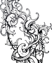 vector illustration of a tattoo