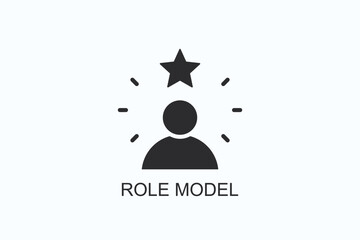 Role Model Icon Or Logo Isolated Vector Illustration