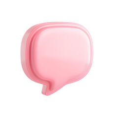 Pale pink, rounded speech bubble shape, digitally rendered and isolated on a light background.  A slight distortion is visible on the edges and lower section.