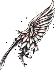 vector illustration of an eagle tattoo