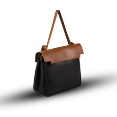 multi color black and brown women bag isolated on white background