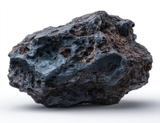 Fototapeta premium Massive, dark rock, irregular shape, rough texture