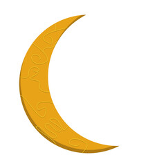 vector golden moon with abstract pattern