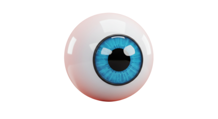 Isolated blue eyeball 3d rendering for medical illustration and anatomy study with realistic details