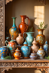 still life with vase and flowers