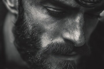 Close-up portrait of a man with a thick beard.