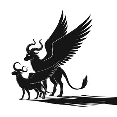 vector illustration of a deer