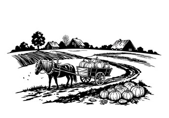 Naklejka premium Autumn's Harvest Haul