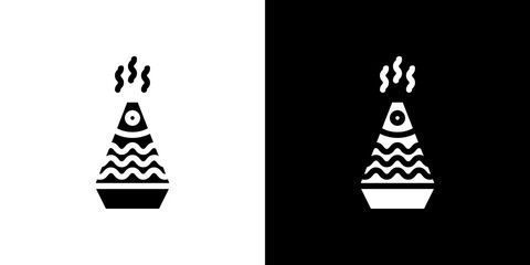 Humidifier icon flat vectors set. black and white