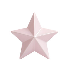 Obraz premium Rendered, 3D model of a simple, bright pink star. The image is isolated and focused on the star shape.