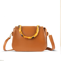 multi color black and brown women bag isolated on white background