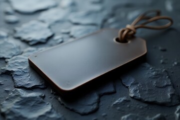 Leather_tag_rustic_background_minimalist_style_product_display_close_up