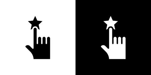 Customer feedback icon flat vectors set. black and white