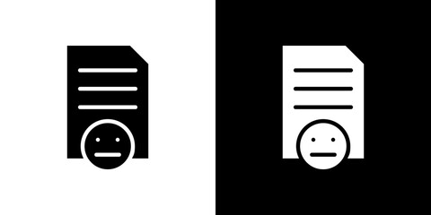 Complaint icon flat vectors set. black and white