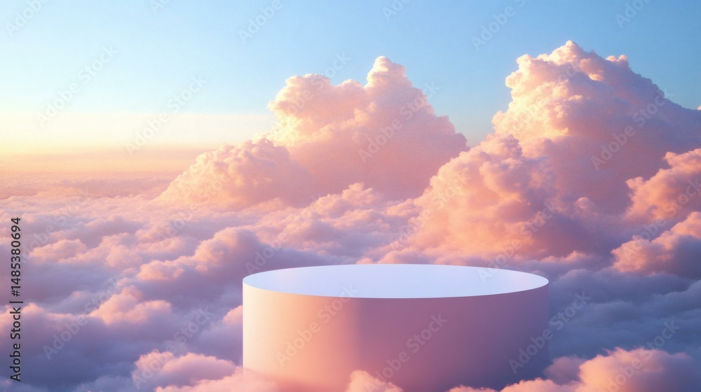 Poster floating cloud display platform