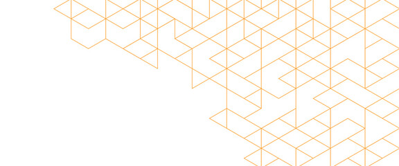 Vector abstract minimalist gold triangles technology pattern gold geometric background.	