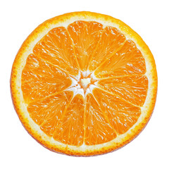 Orange Fruit Whole and Half Cut with Leaf – Transparent Background