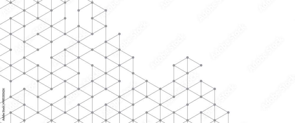 Poster vector digital line shape pattern for banner or website header template