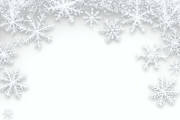 Winter Snowflakes Festive Border Design
