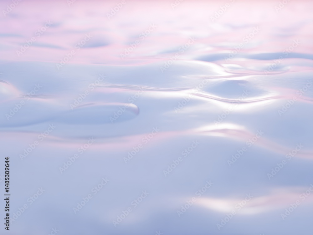 Aufkleber serene abstract water surface with soft light reflections and gentle waves in a pastel color palette