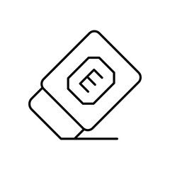 Eraser  Vector icon