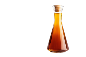 a bottle of liquid with a cork stopper