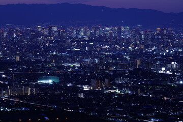Fototapeta premium 大阪平野夜景