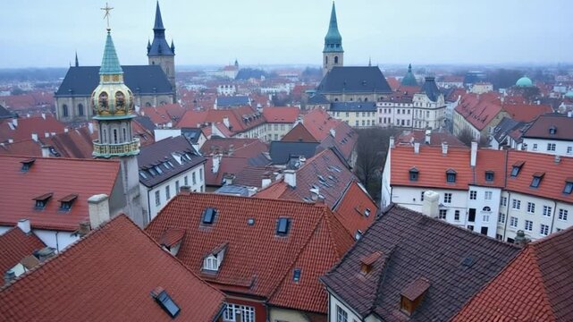 Tallinn Old Town Roofs and Buildings during Christmas Holidays, Estonia