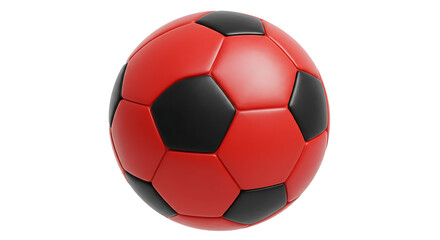 Fototapeta premium Red and Black Soccer Ball